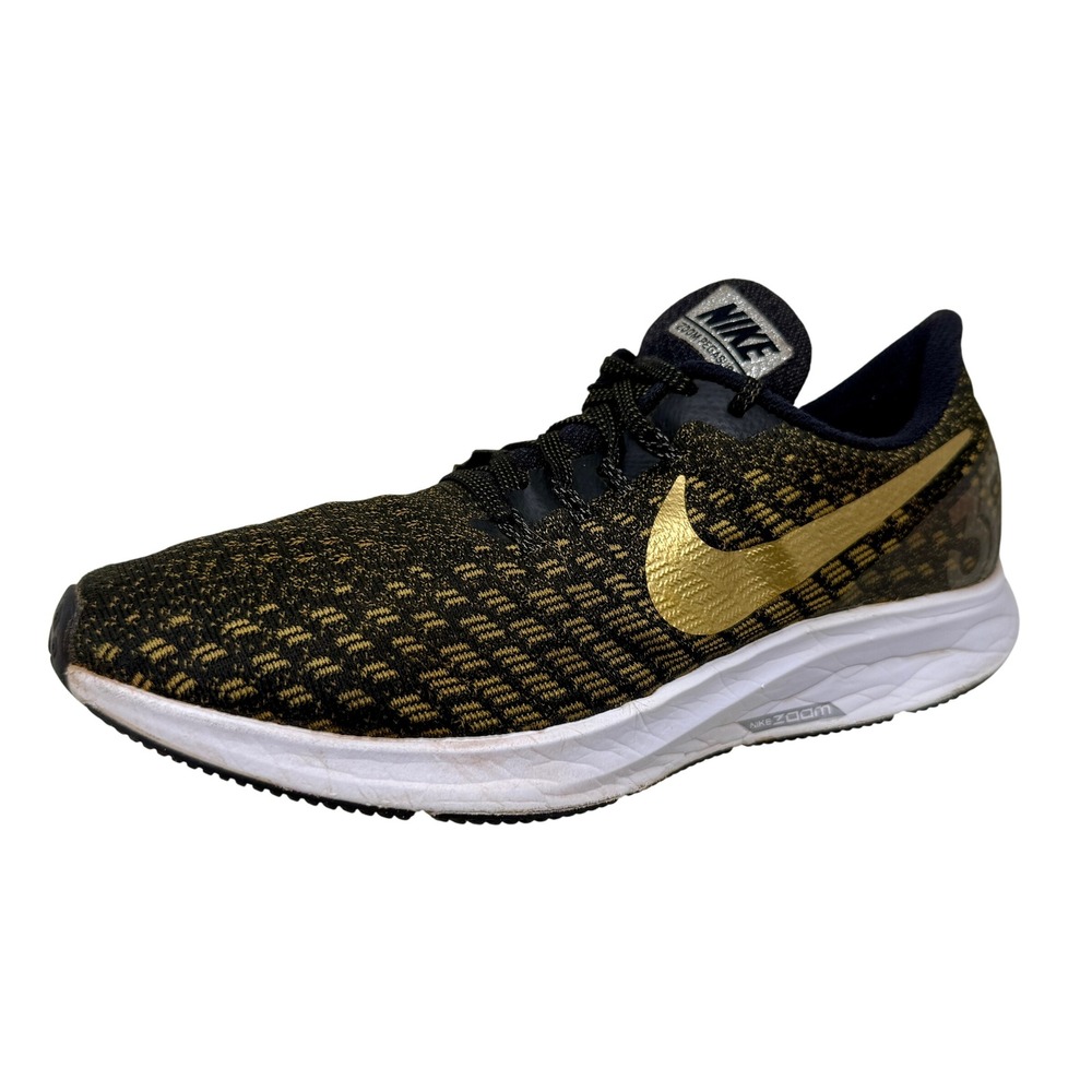 Nike Zoom Pegasus 35 Running Shoes Black Gold Women's Size 9